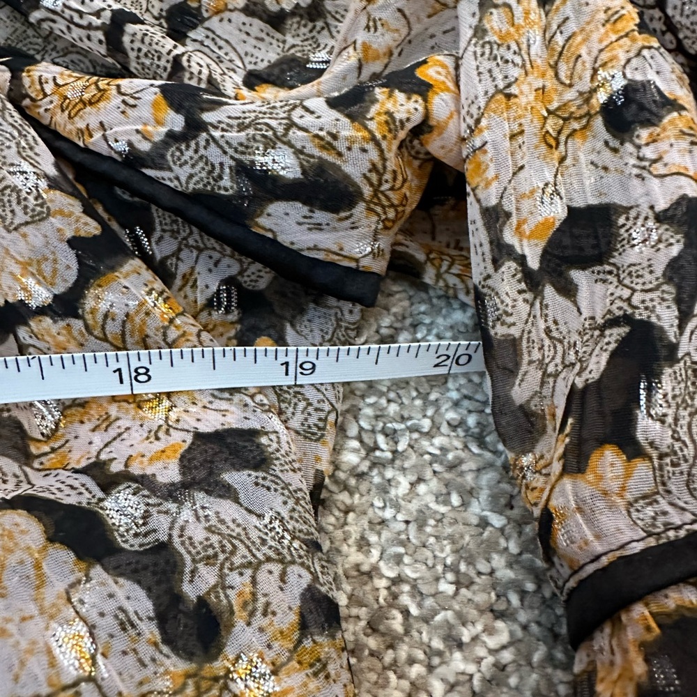 Free People Floral Mini Dress in Tan and Black - Picture 11 of 16